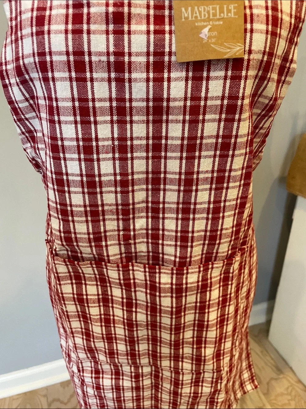 Red and white apron new